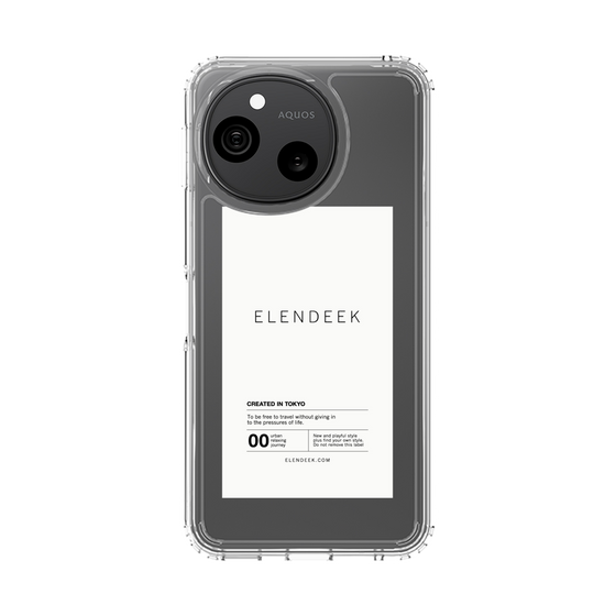 スリムプロテクションケース［ ELENDEEK - ロゴステッカー - White ］