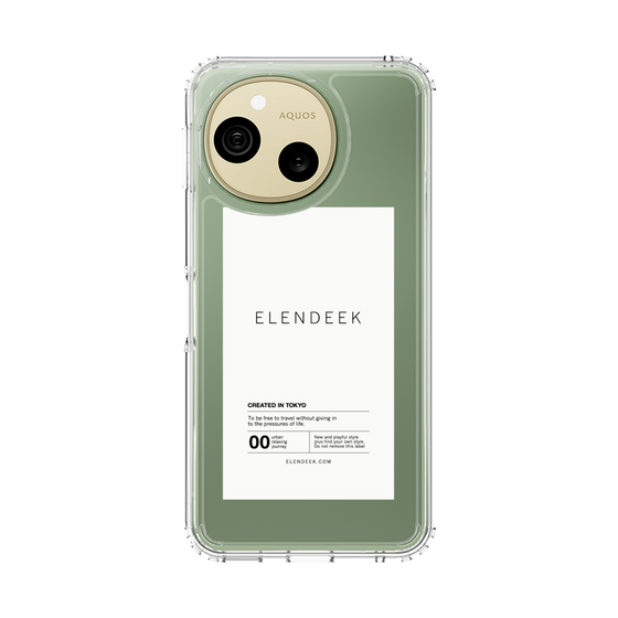 スリムプロテクションケース［ ELENDEEK - ロゴステッカー - White ］