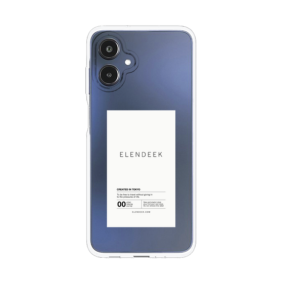 スリムプロテクションケース［ ELENDEEK - ロゴステッカー - White ］