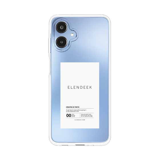 スリムプロテクションケース［ ELENDEEK - ロゴステッカー - White ］