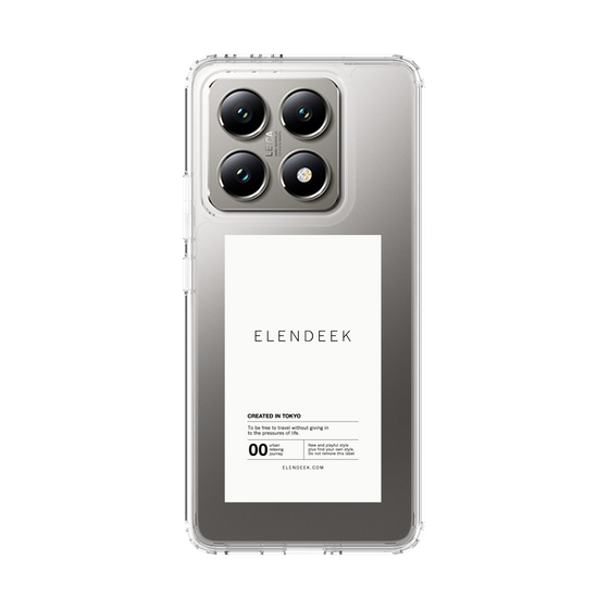 スリムプロテクションケース［ ELENDEEK - ロゴステッカー - White ］