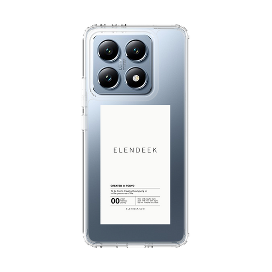 スリムプロテクションケース［ ELENDEEK - ロゴステッカー - White ］
