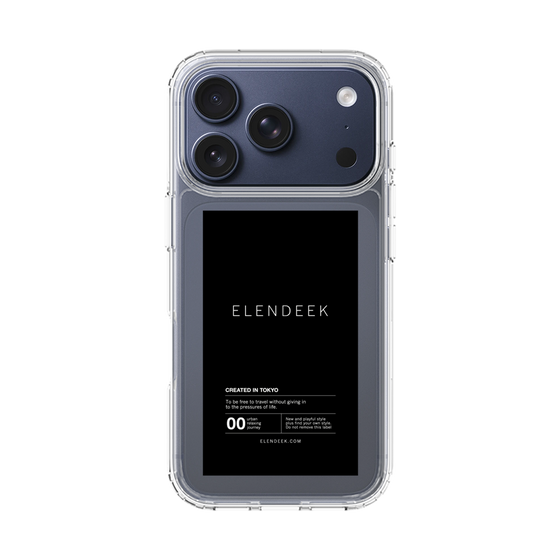 スリムプロテクションケース［ ELENDEEK - ロゴステッカー - Black ］