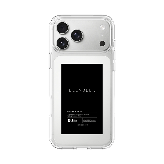 スリムプロテクションケース［ ELENDEEK - ロゴステッカー - Black ］
