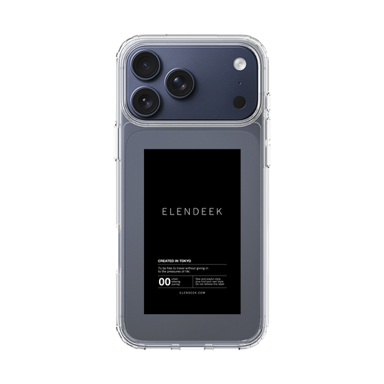 スリムプロテクションケース［ ELENDEEK - ロゴステッカー - Black ］