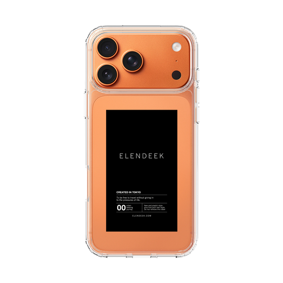 スリムプロテクションケース［ ELENDEEK - ロゴステッカー - Black ］