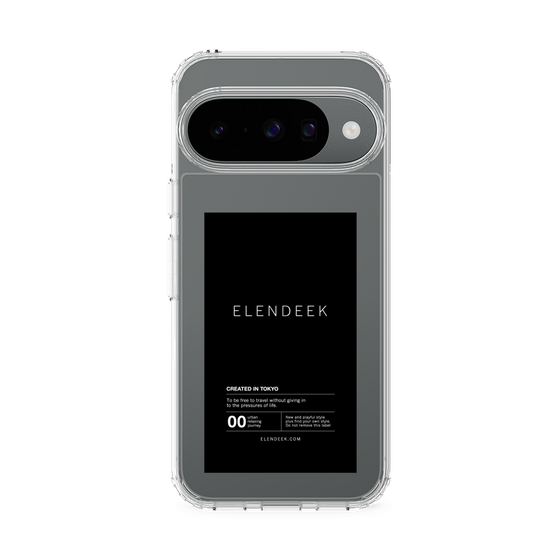 スリムプロテクションケース［ ELENDEEK - ロゴステッカー - Black ］