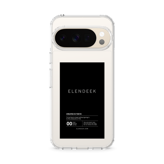 スリムプロテクションケース［ ELENDEEK - ロゴステッカー - Black ］