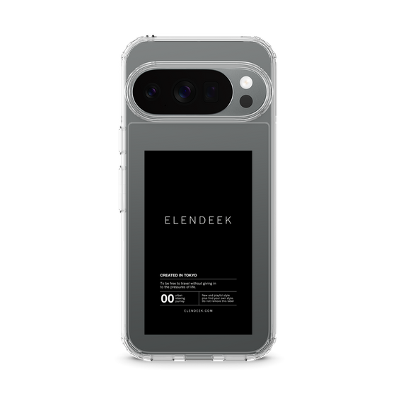 スリムプロテクションケース［ ELENDEEK - ロゴステッカー - Black ］