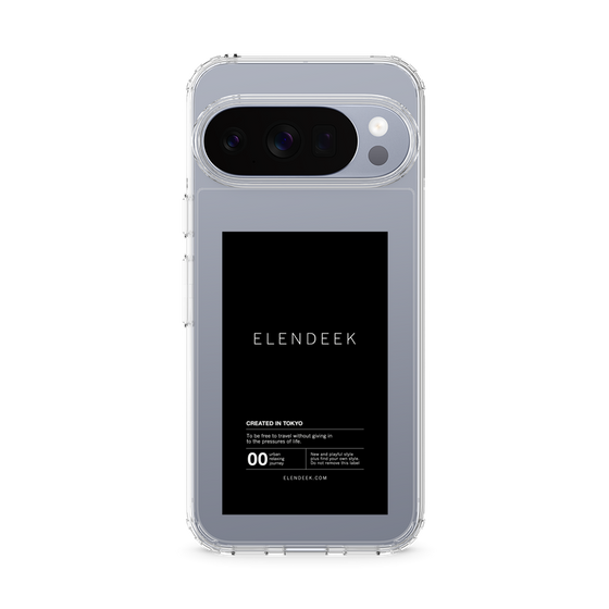 スリムプロテクションケース［ ELENDEEK - ロゴステッカー - Black ］