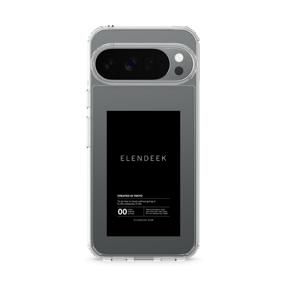 スリムプロテクションケース［ ELENDEEK - ロゴステッカー - Black ］