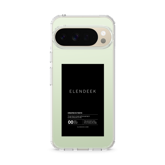 スリムプロテクションケース［ ELENDEEK - ロゴステッカー - Black ］