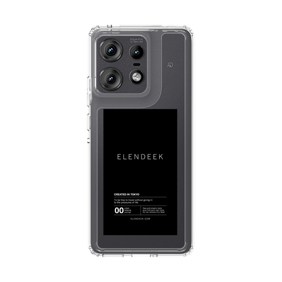 スリムプロテクションケース［ ELENDEEK - ロゴステッカー - Black ］