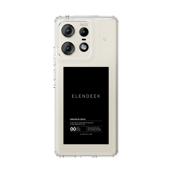 スリムプロテクションケース［ ELENDEEK - ロゴステッカー - Black ］