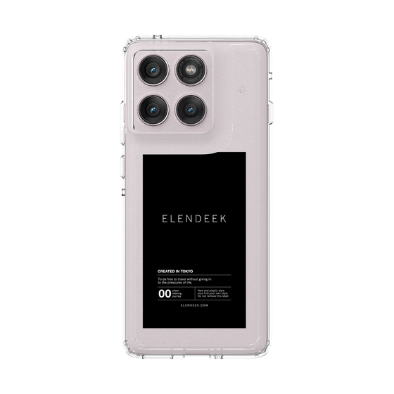 スリムプロテクションケース［ ELENDEEK - ロゴステッカー - Black ］