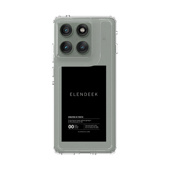 スリムプロテクションケース［ ELENDEEK - ロゴステッカー - Black ］