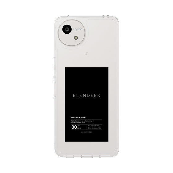 スリムプロテクションケース［ ELENDEEK - ロゴステッカー - Black ］