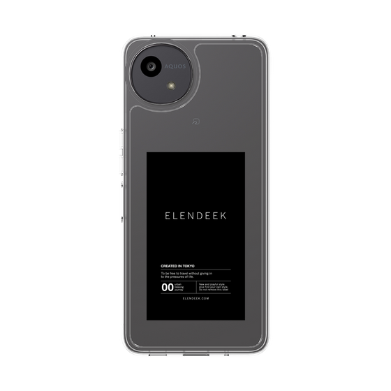スリムプロテクションケース［ ELENDEEK - ロゴステッカー - Black ］