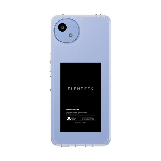 スリムプロテクションケース［ ELENDEEK - ロゴステッカー - Black ］