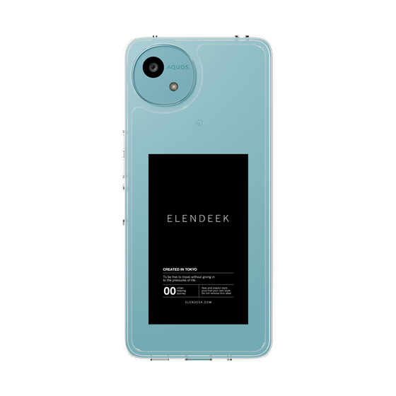 スリムプロテクションケース［ ELENDEEK - ロゴステッカー - Black ］