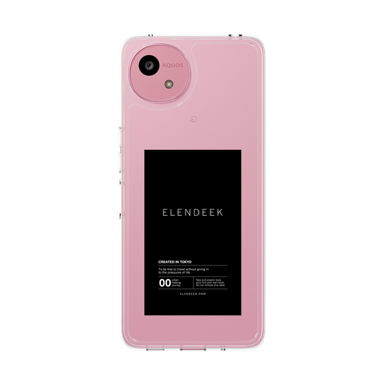 スリムプロテクションケース［ ELENDEEK - ロゴステッカー - Black ］