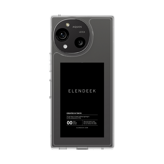 スリムプロテクションケース［ ELENDEEK - ロゴステッカー - Black ］