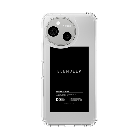 スリムプロテクションケース［ ELENDEEK - ロゴステッカー - Black ］
