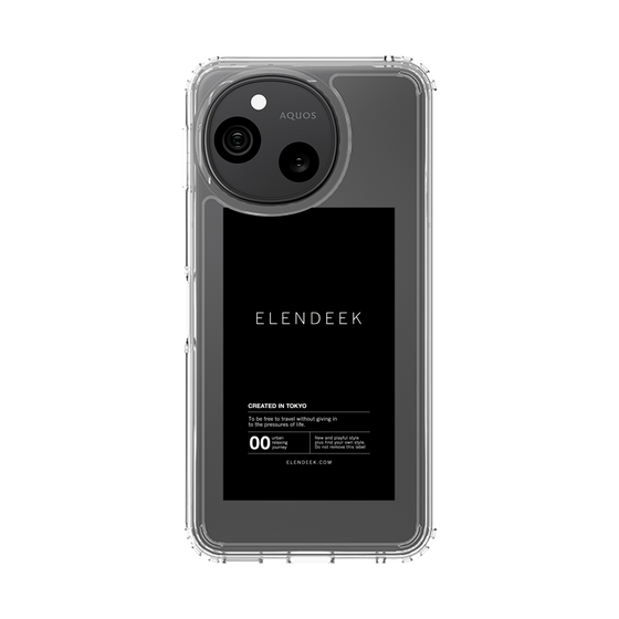 スリムプロテクションケース［ ELENDEEK - ロゴステッカー - Black ］