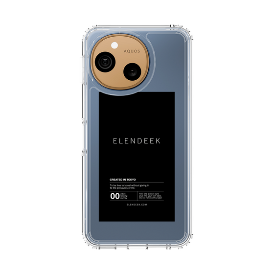 スリムプロテクションケース［ ELENDEEK - ロゴステッカー - Black ］
