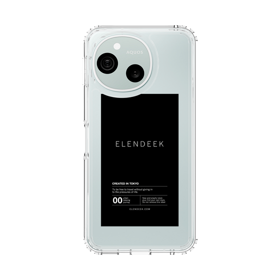 スリムプロテクションケース［ ELENDEEK - ロゴステッカー - Black ］