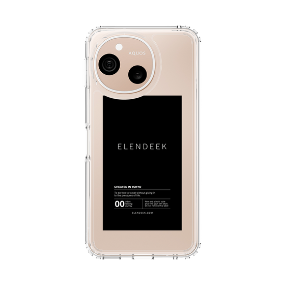 スリムプロテクションケース［ ELENDEEK - ロゴステッカー - Black ］