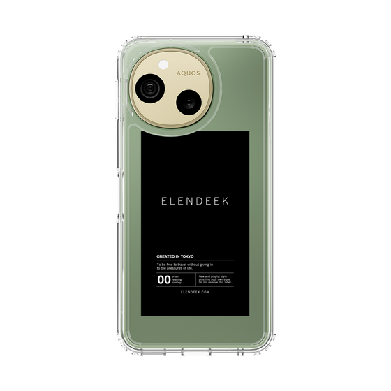 スリムプロテクションケース［ ELENDEEK - ロゴステッカー - Black ］