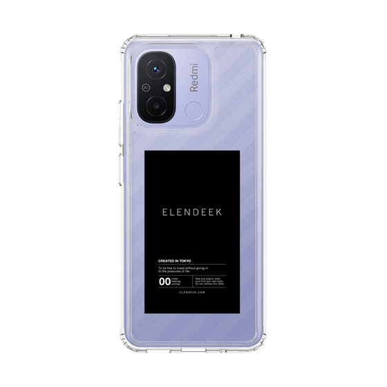 スリムプロテクションケース［ ELENDEEK - ロゴステッカー - Black ］