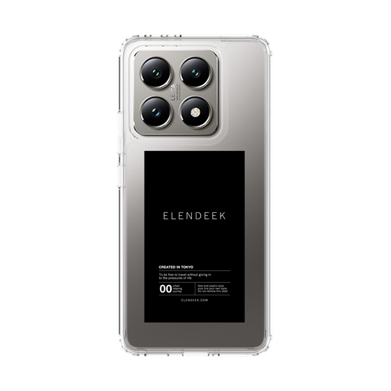 スリムプロテクションケース［ ELENDEEK - ロゴステッカー - Black ］