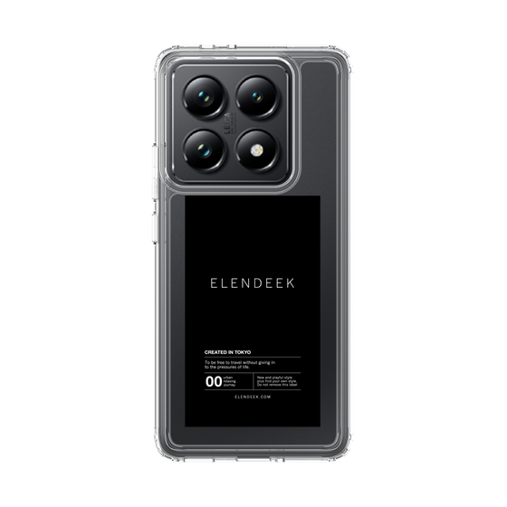 スリムプロテクションケース［ ELENDEEK - ロゴステッカー - Black ］