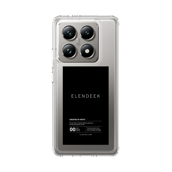 スリムプロテクションケース［ ELENDEEK - ロゴステッカー - Black ］
