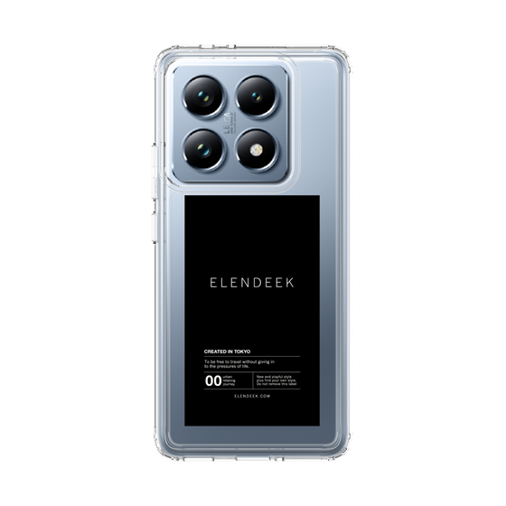 スリムプロテクションケース［ ELENDEEK - ロゴステッカー - Black ］