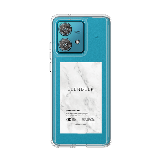 スリムプロテクションケース［ ELENDEEK - ロゴステッカー - 大理石 ］
