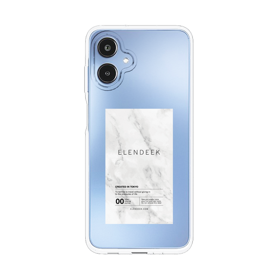 スリムプロテクションケース［ ELENDEEK - ロゴステッカー - 大理石 ］