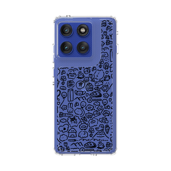 スリムプロテクションケース［ もくもくちゃん - 総柄 ］