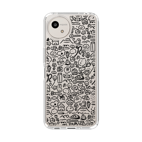 スリムプロテクションケース［ もくもくちゃん - 総柄 ］