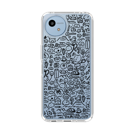 スリムプロテクションケース［ もくもくちゃん - 総柄 ］