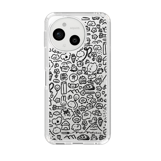 スリムプロテクションケース［ もくもくちゃん - 総柄 ］