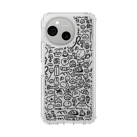 スリムプロテクションケース［ もくもくちゃん - 総柄 ］