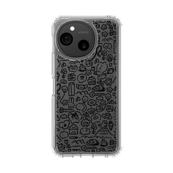 スリムプロテクションケース［ もくもくちゃん - 総柄 ］