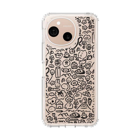 スリムプロテクションケース［ もくもくちゃん - 総柄 ］