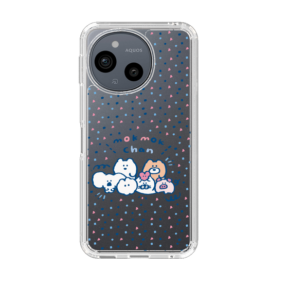 スリムプロテクションケース［ もくもくちゃん - みんなでハッピー ］