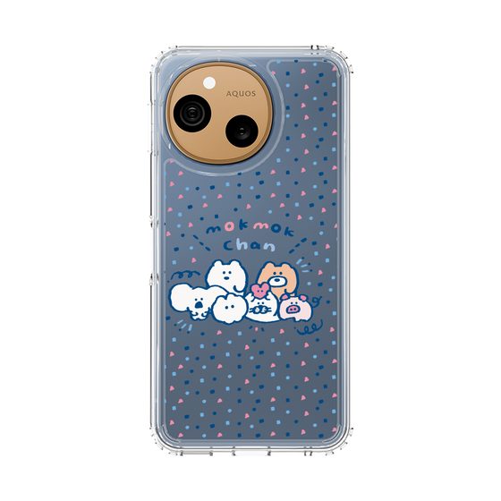 スリムプロテクションケース［ もくもくちゃん - みんなでハッピー ］