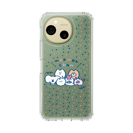 スリムプロテクションケース［ もくもくちゃん - みんなでハッピー ］