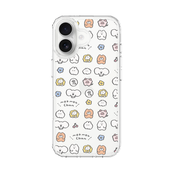 スリムプロテクションケース［ もくもくちゃん - 可愛いスタンプ ］